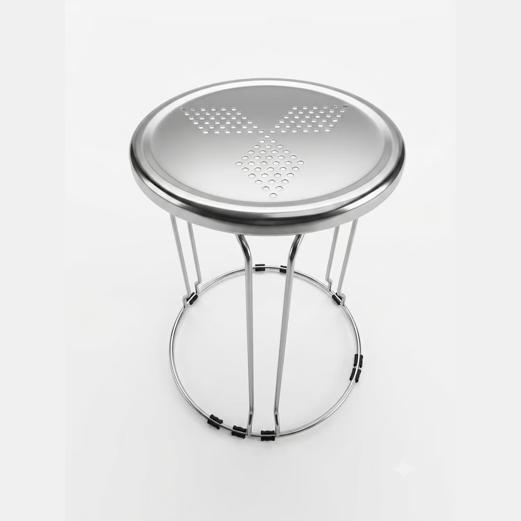 Stackable iron round stool