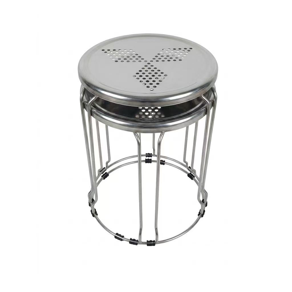 Stackable iron round stool