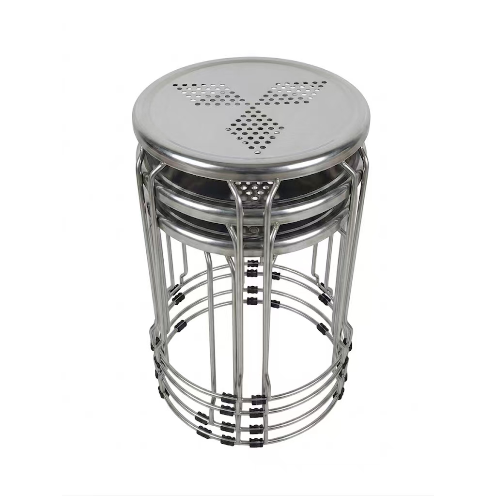 Stackable iron round stool